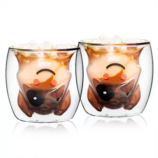 4Home Szklanka termiczna Hot&Cool Happy Cow 210 ml, 2 szt. - Szklanki - miniaturka - grafika 1