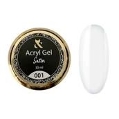 Żele do paznokci - Acryl Gel Satin 001 (jar), 30 ml - miniaturka - grafika 1