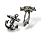 Spinki do mankietów i krawatów - Spinki do mankietów - DLA ŻEGLARZA (SREBRNE) - miniaturka - grafika 1