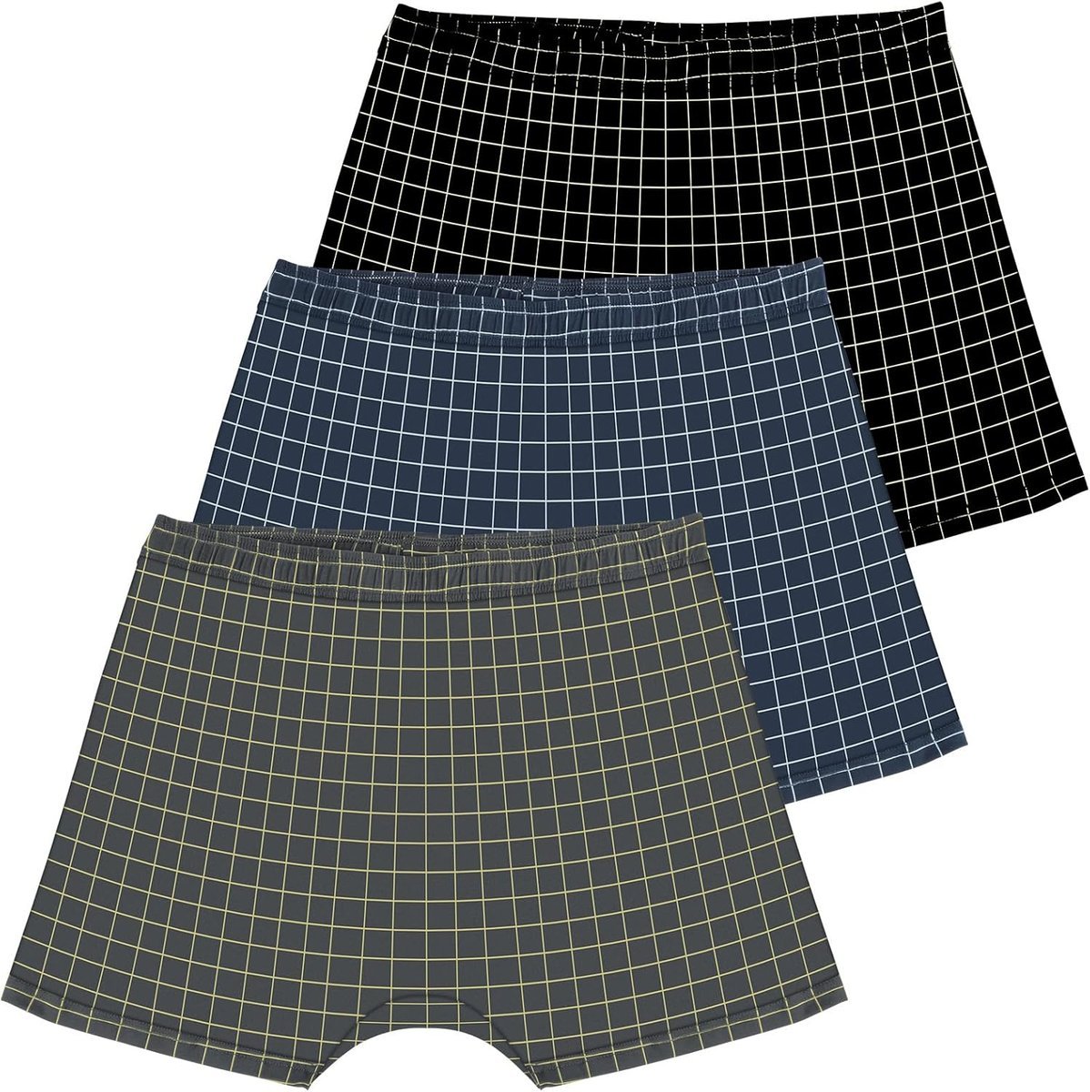 Męskie tkane bokserki, bokserki dla mężczyzn, miękkie, oddychające majtki, wielopak tkana bielizna, luźne bokserki do domu i piżamy - M/L/XL (czarny..