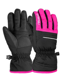 Rękawiczki dla dzieci - Reusch Rękawiczki narciarskie "Alan" w kolorze czarno-różowym - grafika 1