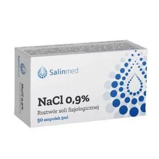 Salinmed NaCl 0,9% Sól Fizjologiczna 50 Ampułek po 5 ml - Przeziębienie i grypa - miniaturka - grafika 1