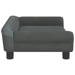 Sofa dla dzieci, ciemnoszara, 70x45x26 cm, aksamit Lumarko! - Sofy i kanapy - miniaturka - grafika 6