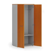 Szafy biurowe - Szafa ubraniowa biurowa PRIMO GRAY, 1 półka, drążek do szafy, 1781 x 800 x 500 mm, szary/czereśnia - miniaturka - grafika 1