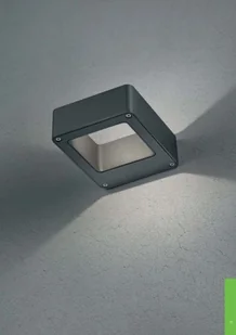 Trio Leuchten Nowoczesny kinkiet kwadrat antracyt zawiera LED - Reno - Lampy ogrodowe - miniaturka - grafika 1