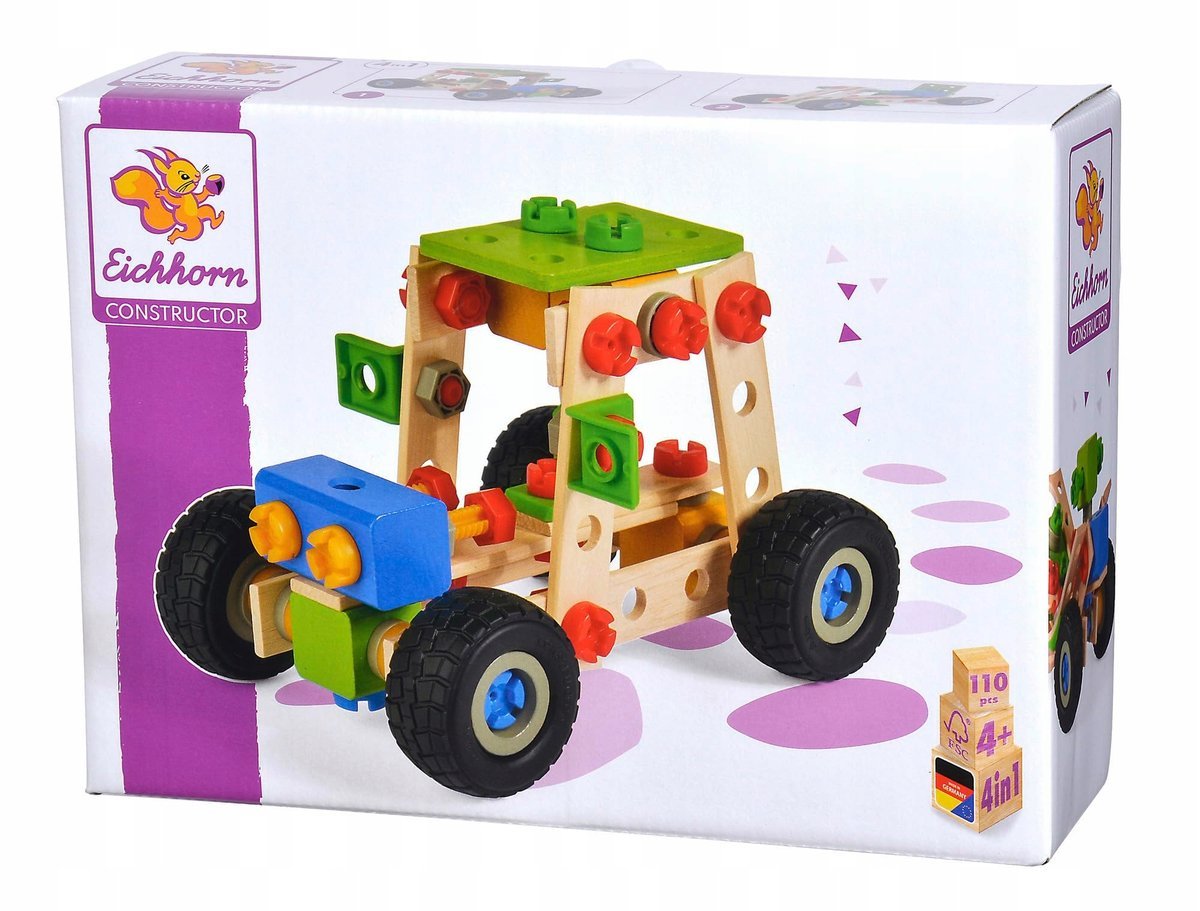 EICHHORN Zestaw Konstrukcyjny Buggy 110 Elementów Drewniany Model