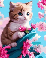 Malowanie po numerach - Malowanie Po Numerach 40X50 Mały Kotek - miniaturka - grafika 1