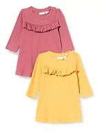 Sukienki - NAME IT Sukienka dziewczęca, Deco róża/paczka: złoty morela, 74 cm - miniaturka - grafika 1