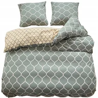 Pościel - POŚCIEL 140x200 DWUSTRONNA BAWEŁNA SATYNA GierekHoff KOMPLET 2 cz SZARA/BI - miniaturka - grafika 1