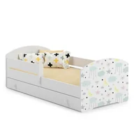 Łóżka dla dzieci i młodzieży - Łóżko dziecięce LUK z szufladą i barierką 160x80 Gwiazdki - miniaturka - grafika 1