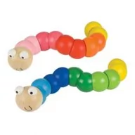 Zabawki interaktywne dla dzieci - Bigjigs Toys Dżdżownice elastyczne kolorowe wormsy BJ969 - miniaturka - grafika 1