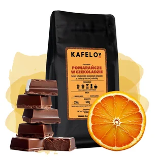 Kawa ziarnista smakowa 500 g Pomarańcze w Czekoladzie świeżo palona - Cappuccino i kawy smakowe - miniaturka - grafika 1
