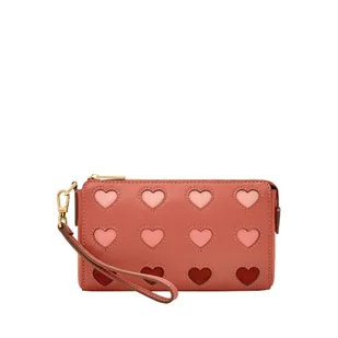Fossil Damski portfel podróżny Wristlet, czerwony, czerwony, S - Portfele - miniaturka - grafika 1