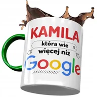 Kubki - Kubek Zielony Dla Kamili Koleżanki Na Prezent z Nadrukiem ze Zdjęciem + Opakowanie na prezent (wzór 03) - miniaturka - grafika 1