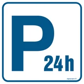 Systemy ekspozycyjne i znaki informacyjne - RA075 PARKING PŁATNY - CZYNNY CAŁĄ DOBĘ, FN - FOLIA SAMOPRZYLEPNA; (300X300MM) - miniaturka - grafika 1