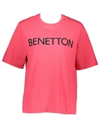 Koszulki i topy damskie - Benetton Koszulka w kolorze różowym - miniaturka - grafika 1