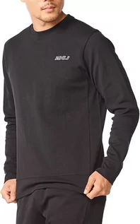 Koszulki sportowe męskie - 2XU Commute Crew Sweater Men, czarny L 2022 Koszulki do biegania długi rękaw MR6624A#BLKTRB-L - grafika 1