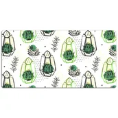 Podkładki na biurko - Duża podkładka na biurko Kaktusy w bryłach 120x60cm, Dywanomat - miniaturka - grafika 1