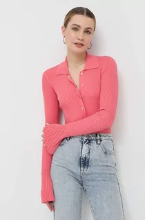 Swetry damskie - Patrizia Pepe body damski kolor różowy lekki - grafika 1