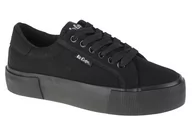 Trampki damskie - Lee Cooper LCW-22-31-0885L damskie trampki czarne - miniaturka - grafika 1