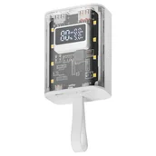 Latarki - Mars Gaming MPK-10K, Kompaktowy Power Bank 22.5W, Quick Charge QC3.0 & PD3.0 10000mAh, Inteligentne Monitorowanie Baterii z Multi-Charge, Smycz + Latarka LED, Uniwersalna Łączność, Biały - miniaturka - grafika 1