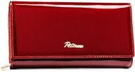 Portfele - Peterson Duży czerwony portfel damski na zatrzask RFID BC-42100 - miniaturka - grafika 1