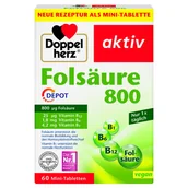 Witaminy i minerały - Doppelherz® aktiv Kwas foliowy 800 z wit. B1, B6, B12, 60 tabletek - miniaturka - grafika 1