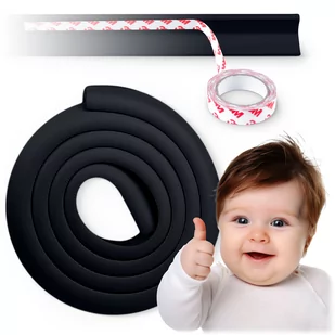 Ricokids, Taśma zabezpieczająca piankowa czarna do mebli narożniki osłona krawędzi 200cm - Zabezpieczenia dla dzieci - miniaturka - grafika 1