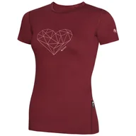 Koszulki sportowe damskie - Koszulka damska Zulu Merino 160 Short Heart Rozmiar: XXL / Kolor: bordowy - miniaturka - grafika 1