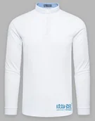Szaty liturgiczne - Koszula kapłańska POLO z koloratką - długi rękaw, biała - miniaturka - grafika 1