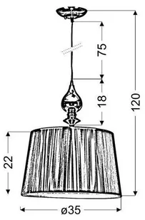 Candellux Prima lampa wisząca chromowy 1x60 e27 abażur srebrny 31-03690 - Lampy sufitowe - miniaturka - grafika 1