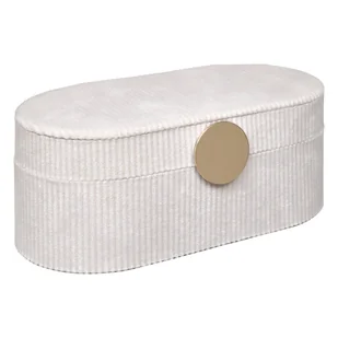 Szkatułka na biżuterię ENYA sztruksowa, 13 x 10 x 25,5 cm - Pudełka i szkatułki - miniaturka - grafika 1