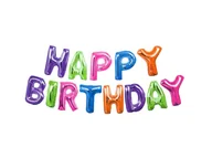 Balony i akcesoria - Unique Balon foliowy kolorowy Happy Birthday 426x35 cm. U53675 - miniaturka - grafika 1