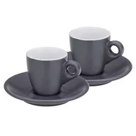 Filiżanki - NoName filiżanka do espresso Mattia 12 x 6,5 cm ceramiczna szara 2 szt twm_840045 - miniaturka - grafika 1