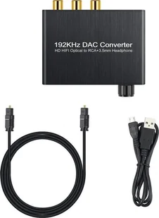 RoGer DAC 192kHz 24bit S/PDIF to RCA Converter with headphone jack 3,5mm / Optical / Coaxial - Inne akcesoria audio-wideo - miniaturka - grafika 1