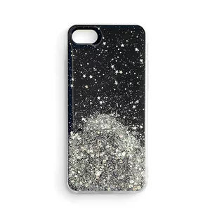 Wozinsky Star Glitter błyszczące etui pokrowiec z brokatem iPhone 12 Pro Max czarny - Etui i futerały do telefonów - miniaturka - grafika 1
