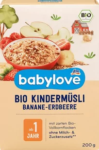 Babylove, Musli z bananami truskawkami i malinami, 200 g - Płatki śniadaniowe i musli - miniaturka - grafika 1