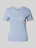 Koszulki i topy damskie - T-shirt z wyhaftowanym logo - miniaturka - grafika 1
