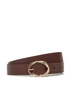 Paski - Tommy Hilfiger Pasek Damski Th Chic 2.5 AW0AW17932 Brązowy - miniaturka - grafika 1