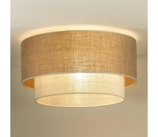 Duolla - Lampa sufitowa YUTE BOHO 3xE27/15W/230V śr. 60 cm brązowa/kremowa - Lampy sufitowe - miniaturka - grafika 1