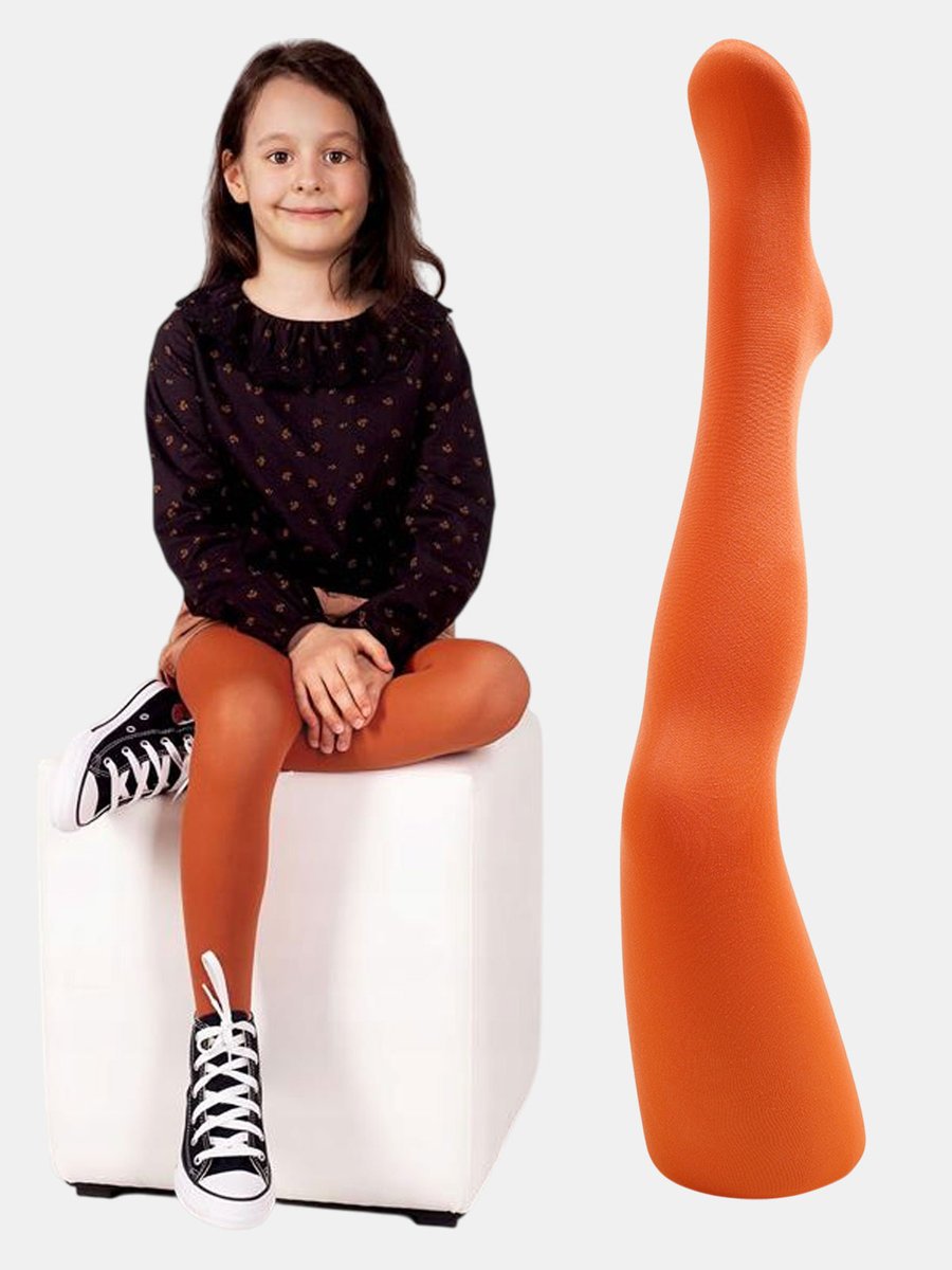 Rajstopy gładkie 40 den pomarańczowy 140-146