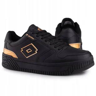 Buty damskie sportowe Lotto Scopi Gc Black/gold - Buty sportowe damskie - miniaturka - grafika 1