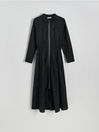 Sukienki - Reserved - Bawełniana sukienka maxi - czarny - miniaturka - grafika 1