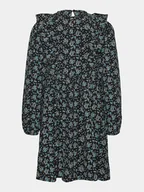 Sukienki i spódniczki dla dziewczynek - Vero Moda Girl Sukienka codzienna Floraly 10301856 Czarny Regular Fit - miniaturka - grafika 1