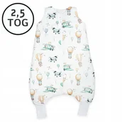 Śpiworki dla dzieci - CAŁOROCZNY ŚPIWOREK Z NOGAWKAMI 56-68 XS 2,5 TOG BAWEŁNA100% PRODUKT POLSKI - miniaturka - grafika 1