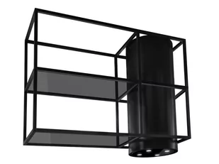 Nortberg Tubo Cage Asymmetric Glass 120 Black Matt - Okapy kuchenne - miniaturka - grafika 1