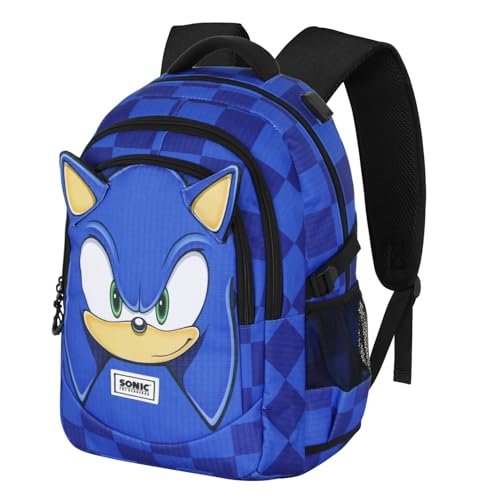 Sega-Sonic Sight -Plecak Running PLUS, Niebieski, 34 x 46 cm, Pojemność 32 L
