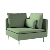 Pokrowce na meble - Dekoria pl pl Pokrowiec na sekcję narożną Söderhamn zielony melanż 99 x 99 x 83 cm Amsterdam 1008-704-44 - miniaturka - grafika 1