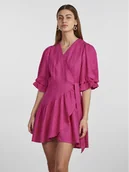 Sukienki - YAS Sukienka codzienna 26029985 Fioletowy Regular Fit - miniaturka - grafika 1