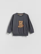 Bluzki dla niemowląt - Reserved - Longsleeve z aplikacją - ciemnoszary - miniaturka - grafika 1